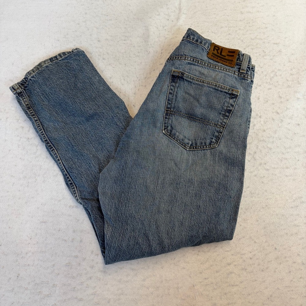Polo Jeans Co. Classic Relaxed Jeans Mens 34x30 Blue Denim Straight Leg